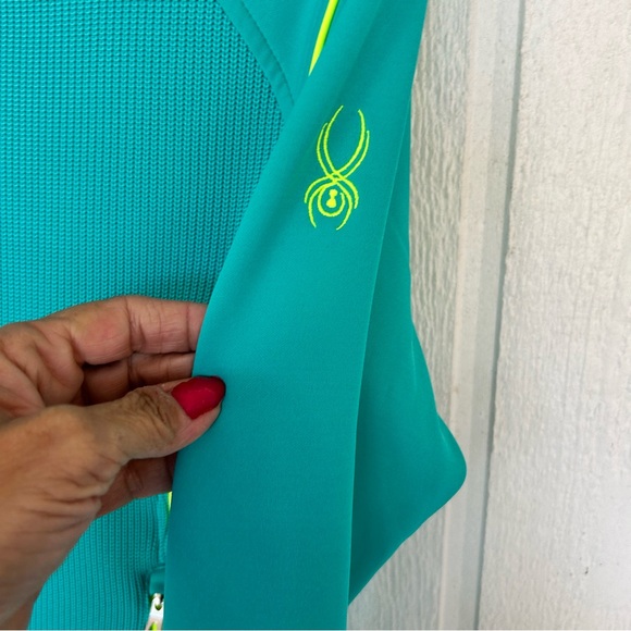 SPYDER WOMENS TURQUOISE ESSENTIAL JACKET SIZE SMALL - Picture 4 of 14